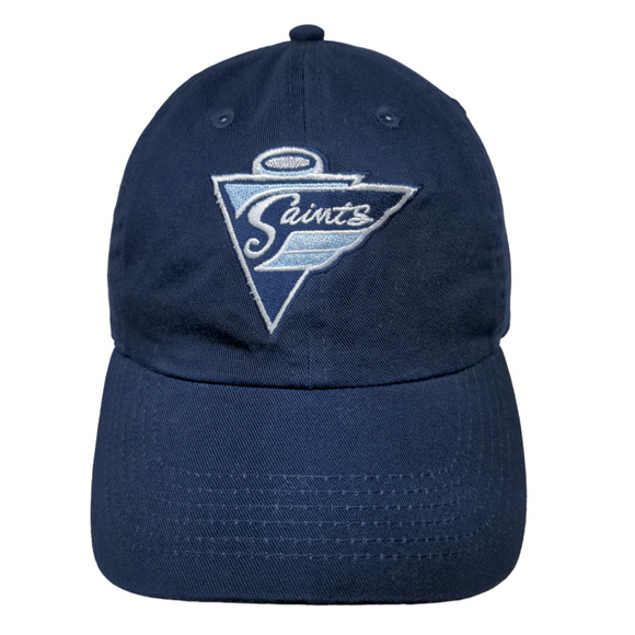 Newhattan Men's Slideback Hat Blue OSFA Embroidered Saints Logo 100% Cotton - Picture 1 of 7